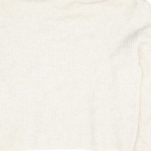 Topshop Womens Beige Roll Neck Polyester Pullover Jumper Size M
