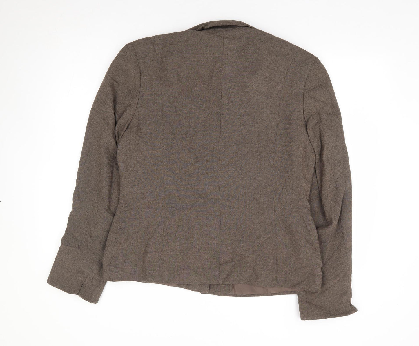 Debenhams Womens Brown Viscose Jacket Suit Jacket Size 16