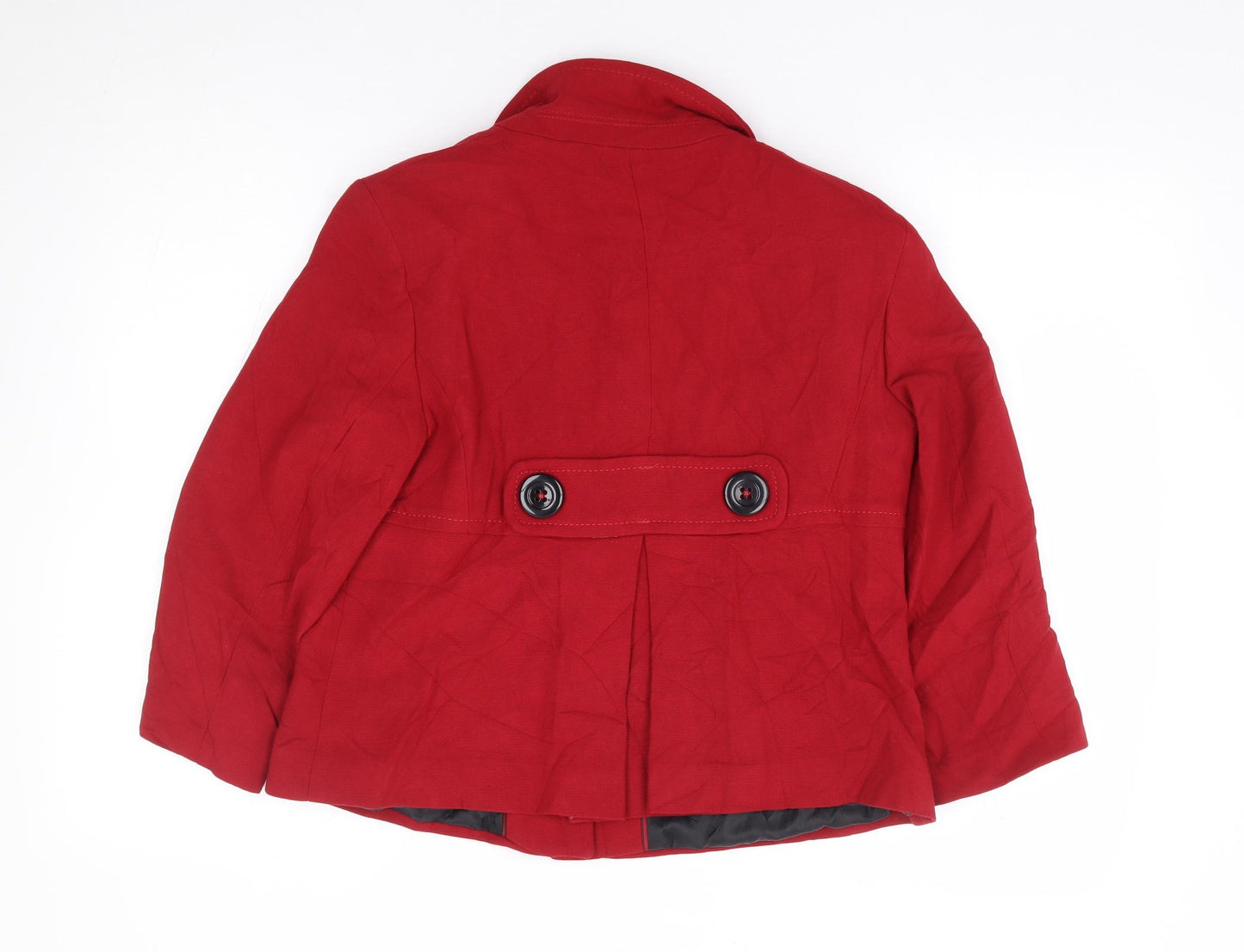 Marks and Spencer Womens Red Jacket Size 12 Button