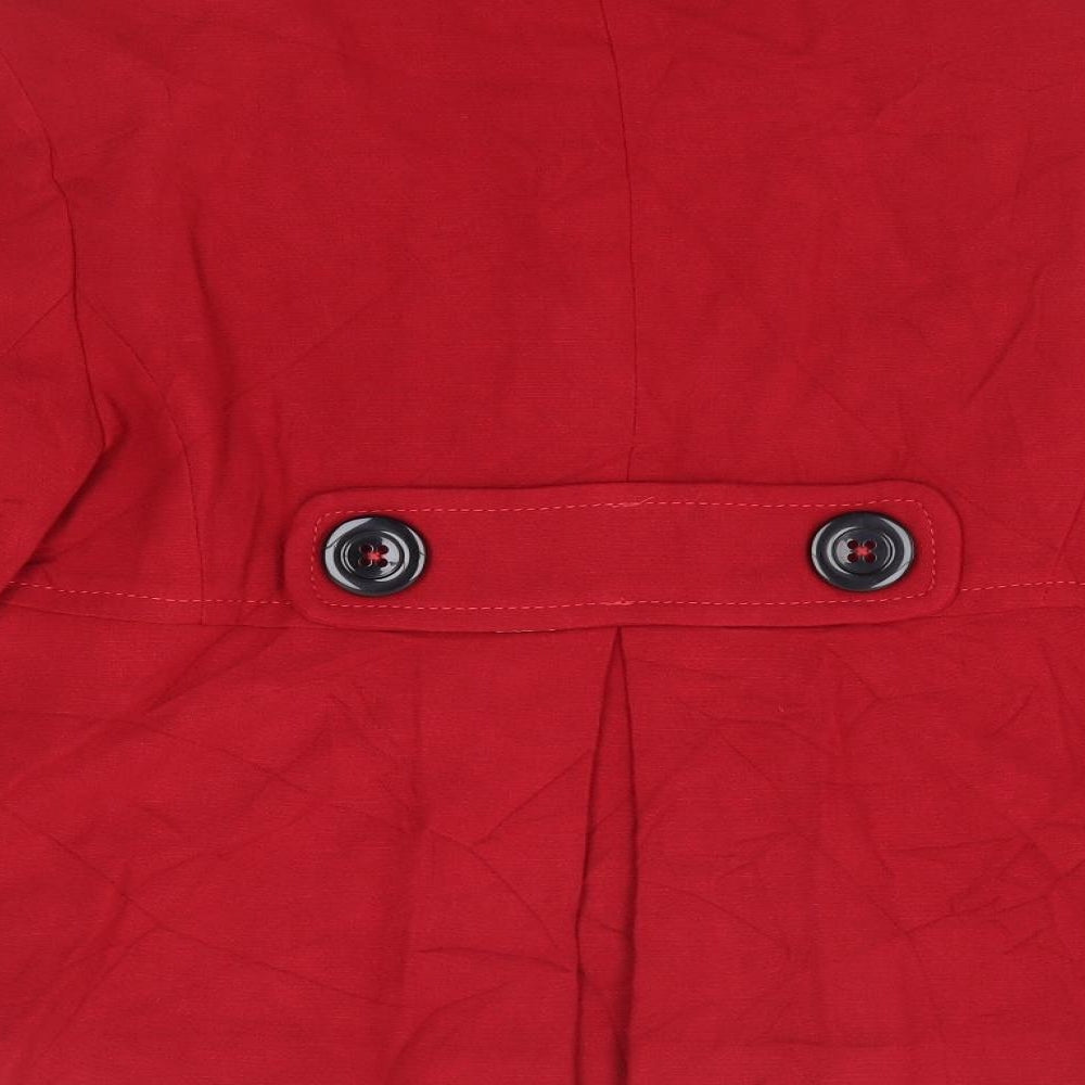 Marks and Spencer Womens Red Jacket Size 12 Button