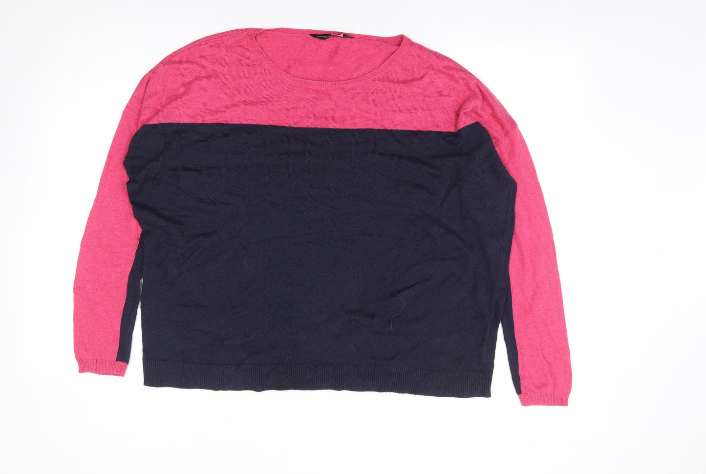 Dorothy Perkins Womens Multicoloured Round Neck Viscose Pullover Jumper Size S