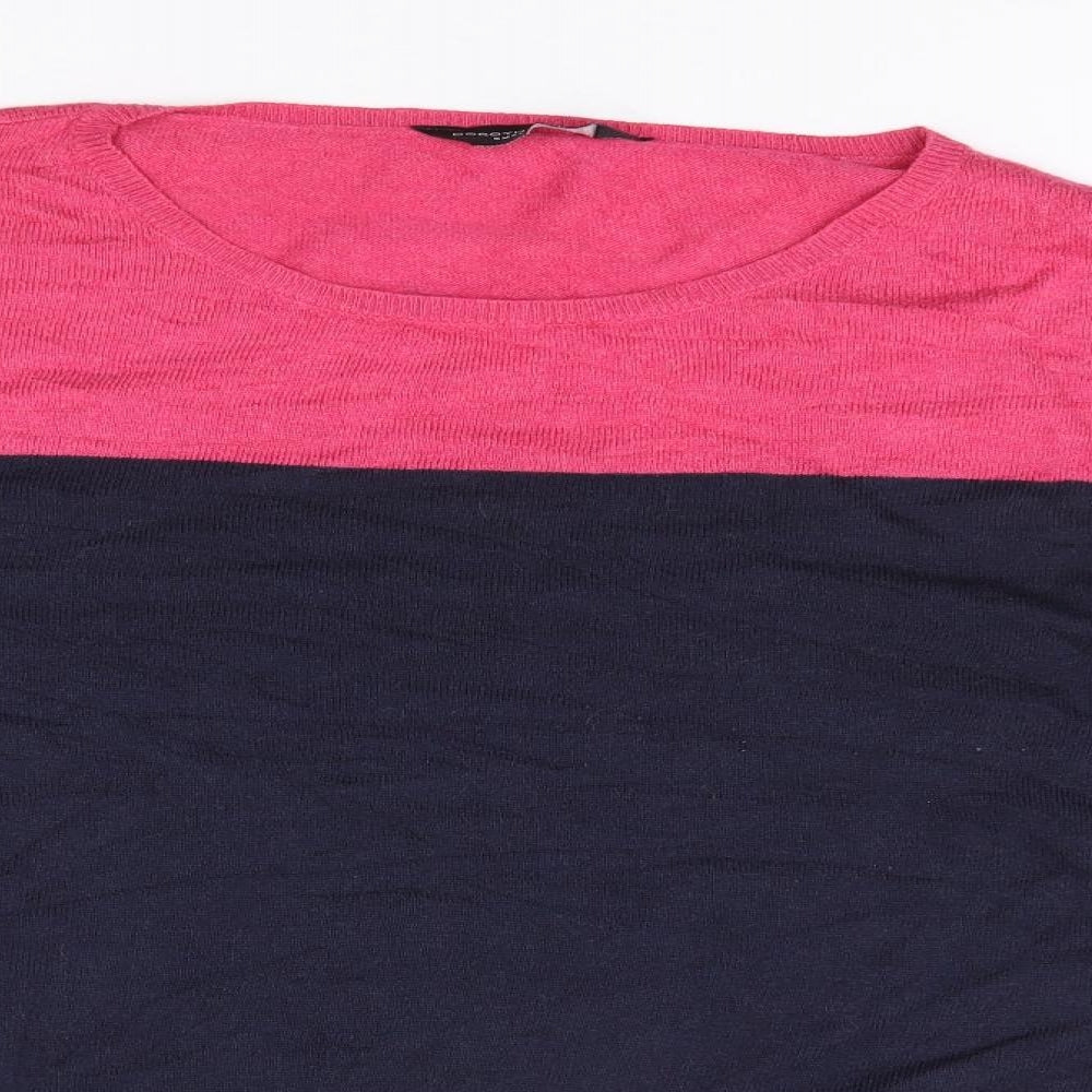 Dorothy Perkins Womens Multicoloured Round Neck Viscose Pullover Jumper Size S