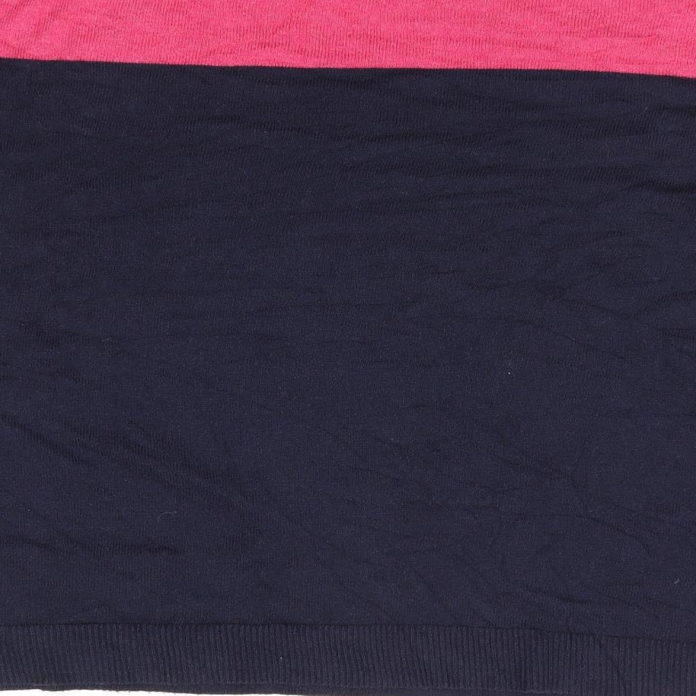 Dorothy Perkins Womens Multicoloured Round Neck Viscose Pullover Jumper Size S