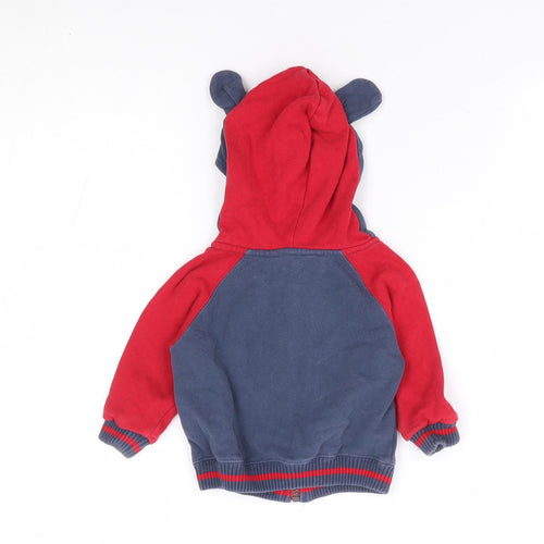 Pumpkin Patch Boys Multicoloured 100% Cotton Full Zip Jumper Size 3-6 Months Zip