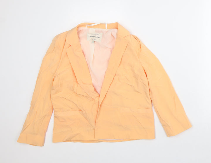 River Island Womens Orange Jacket Blazer Size 8