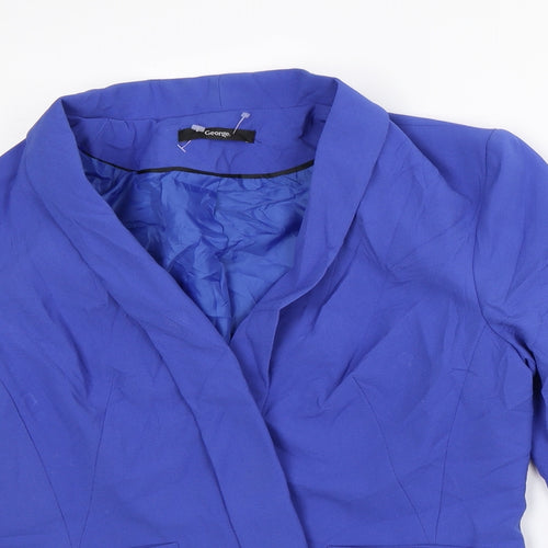 George Womens Purple Jacket Blazer Size 12