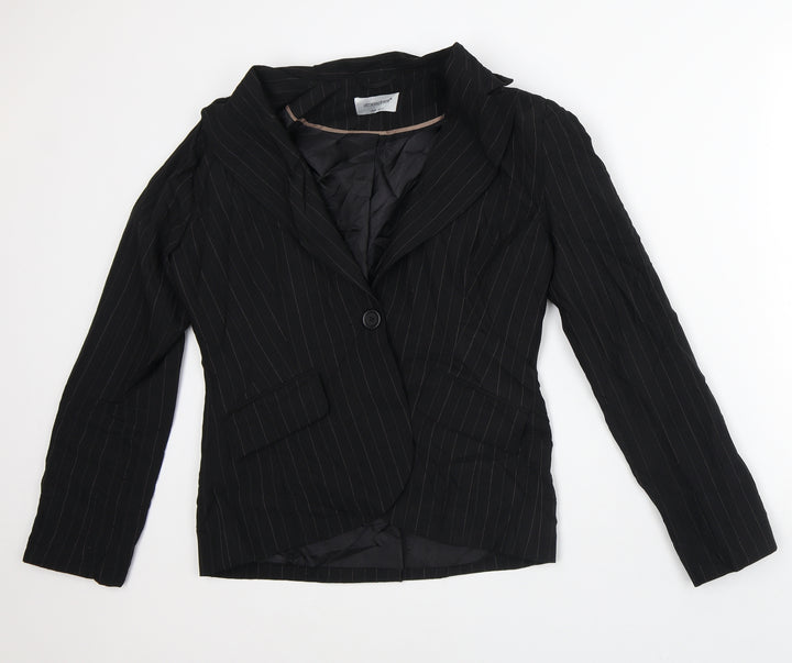 Atmosphere Womens Black Striped Jacket Blazer Size 12