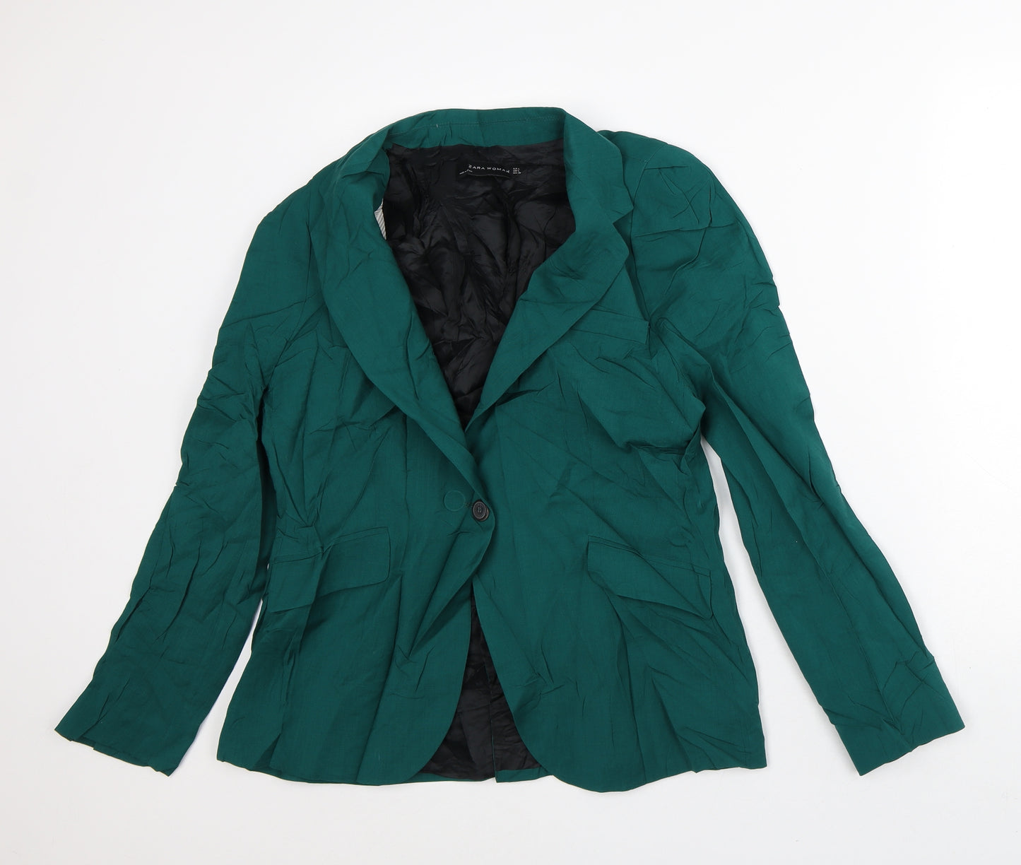 Zara Womens Green Jacket Blazer Size L