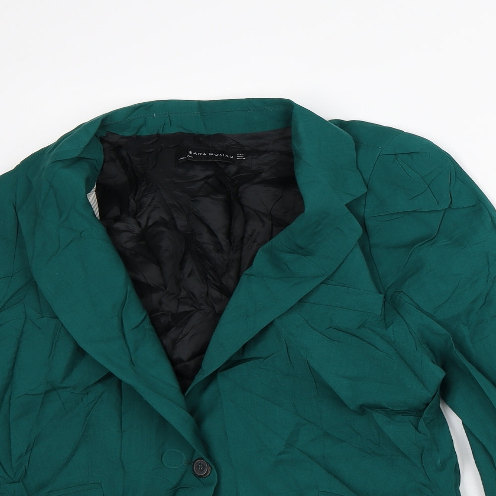 Zara Womens Green Jacket Blazer Size L