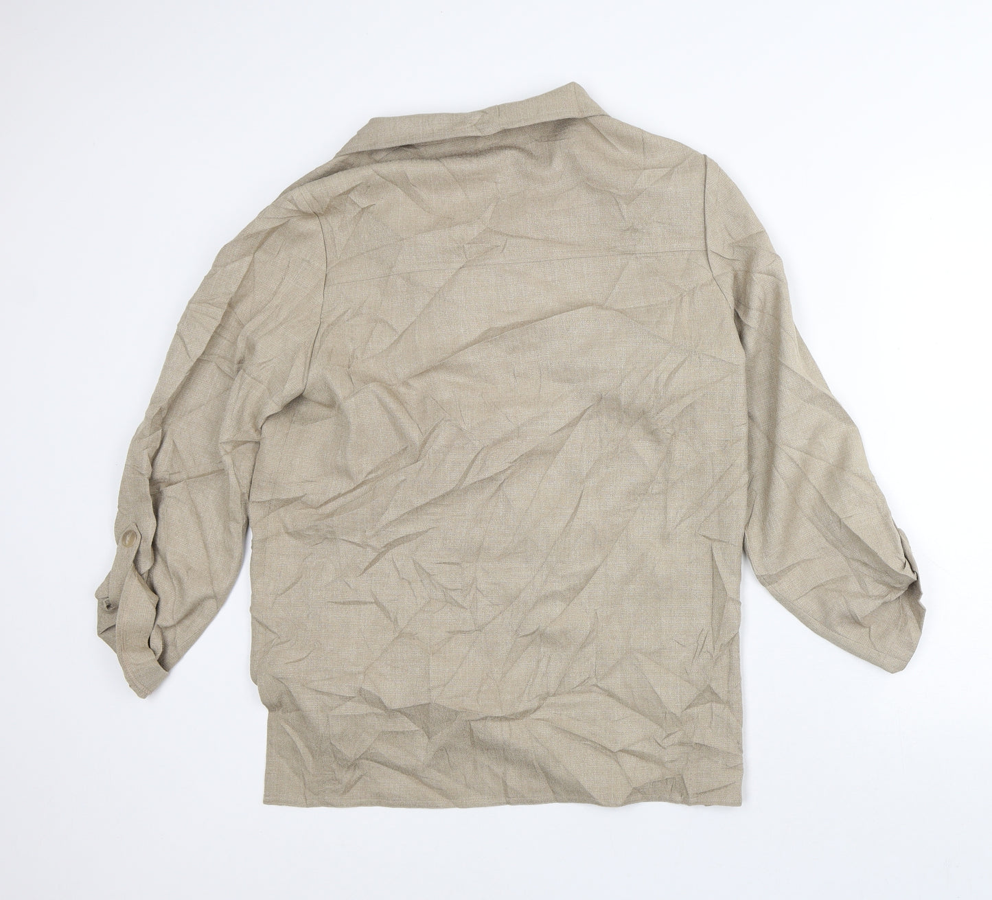 The Pearl Collection Womens Beige Jacket Blazer Size 14