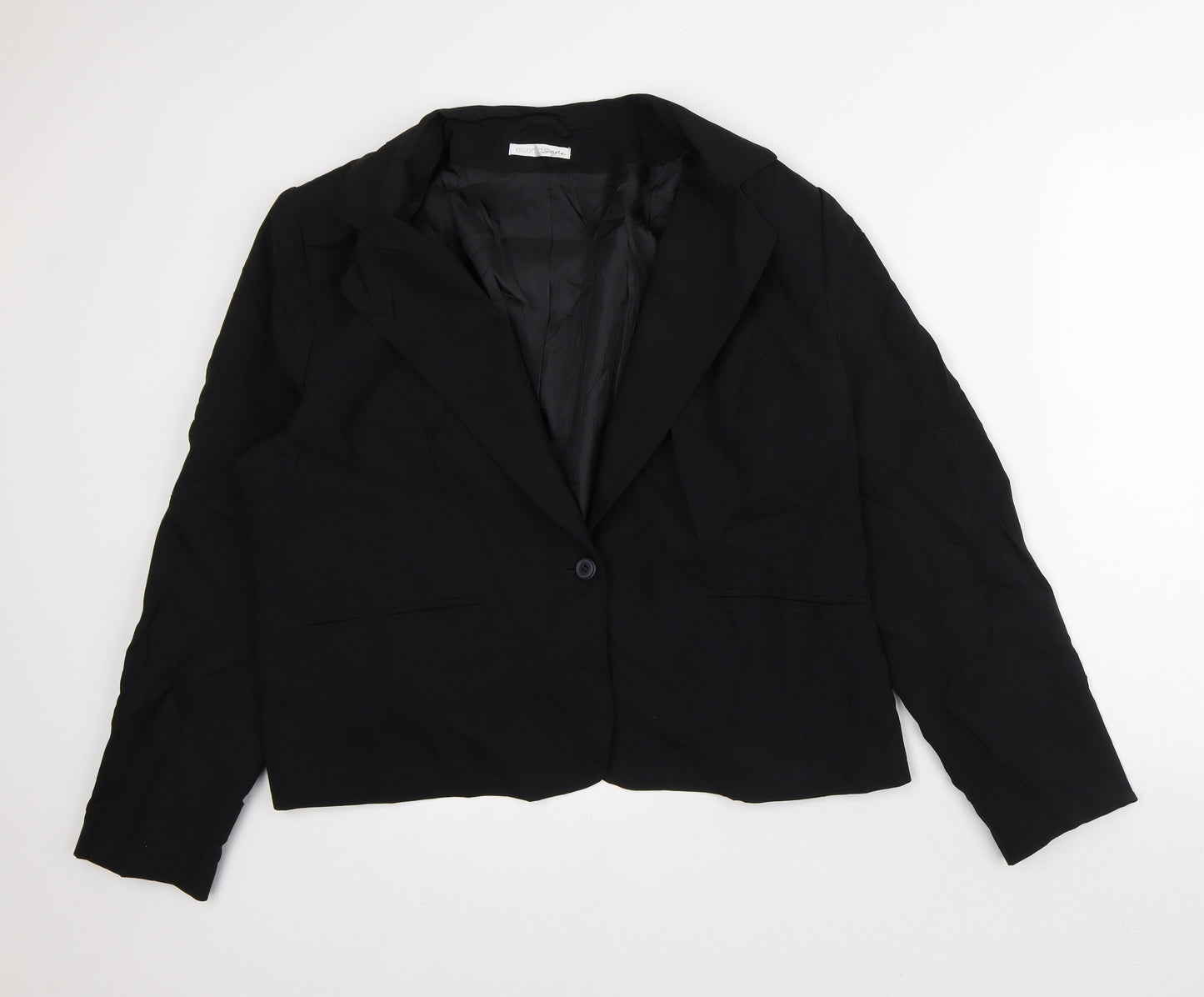 Essential Style Womens Black Jacket Blazer Size 22
