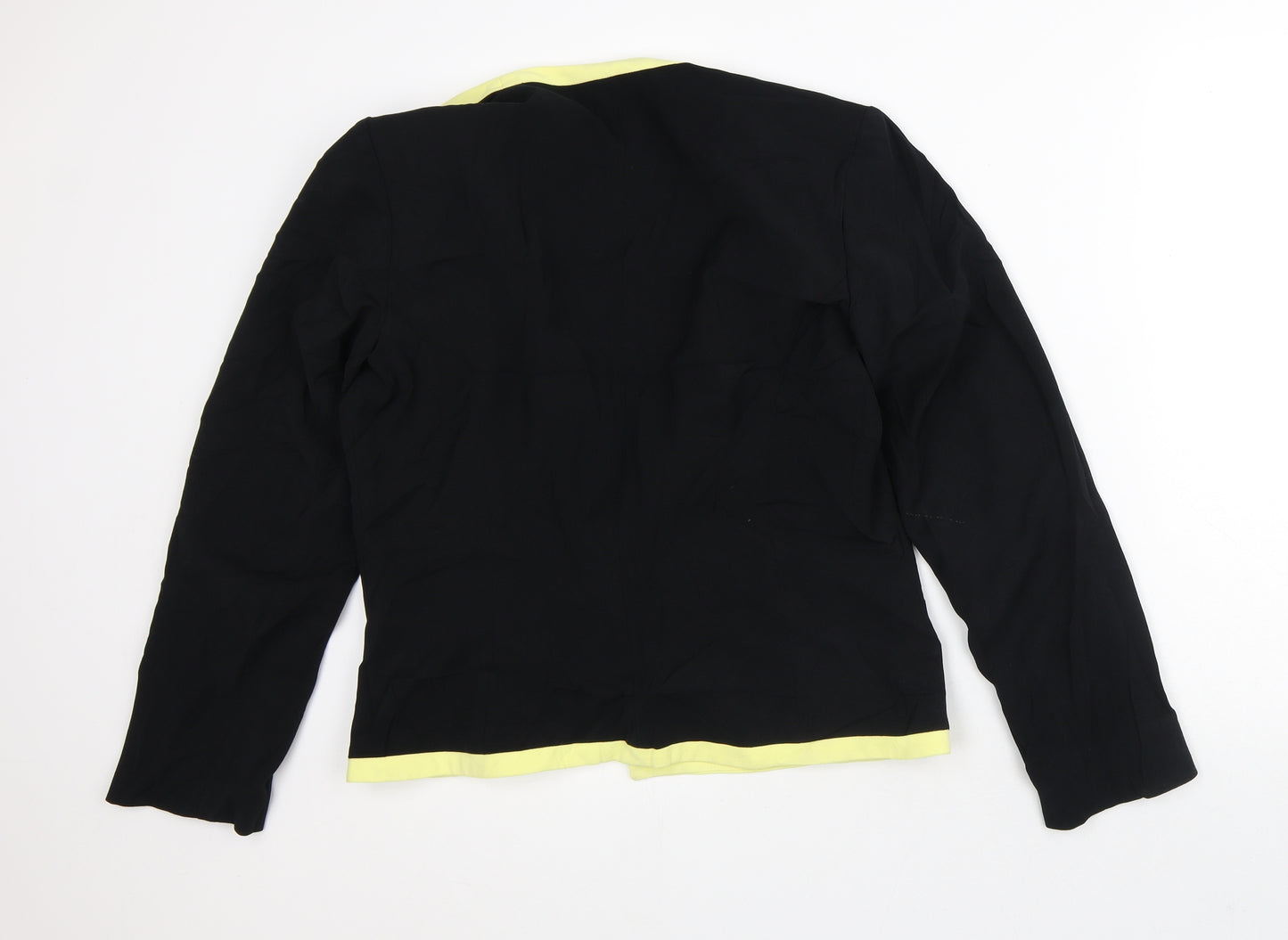 Roman Womens Black Striped Jacket Blazer Size 14