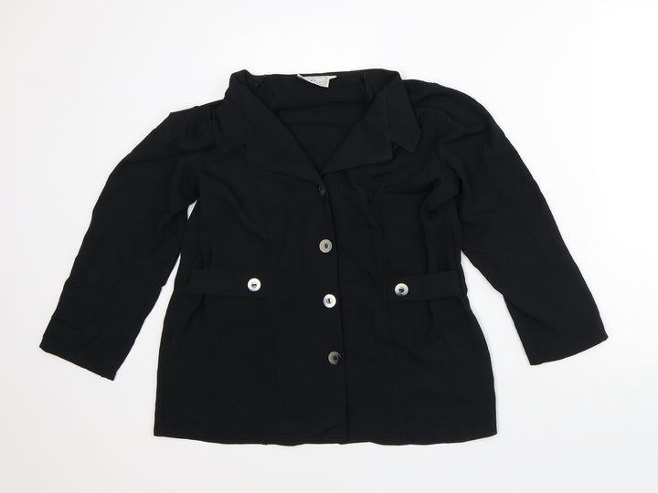 BHS Womens Black Striped Jacket Blazer Size 12