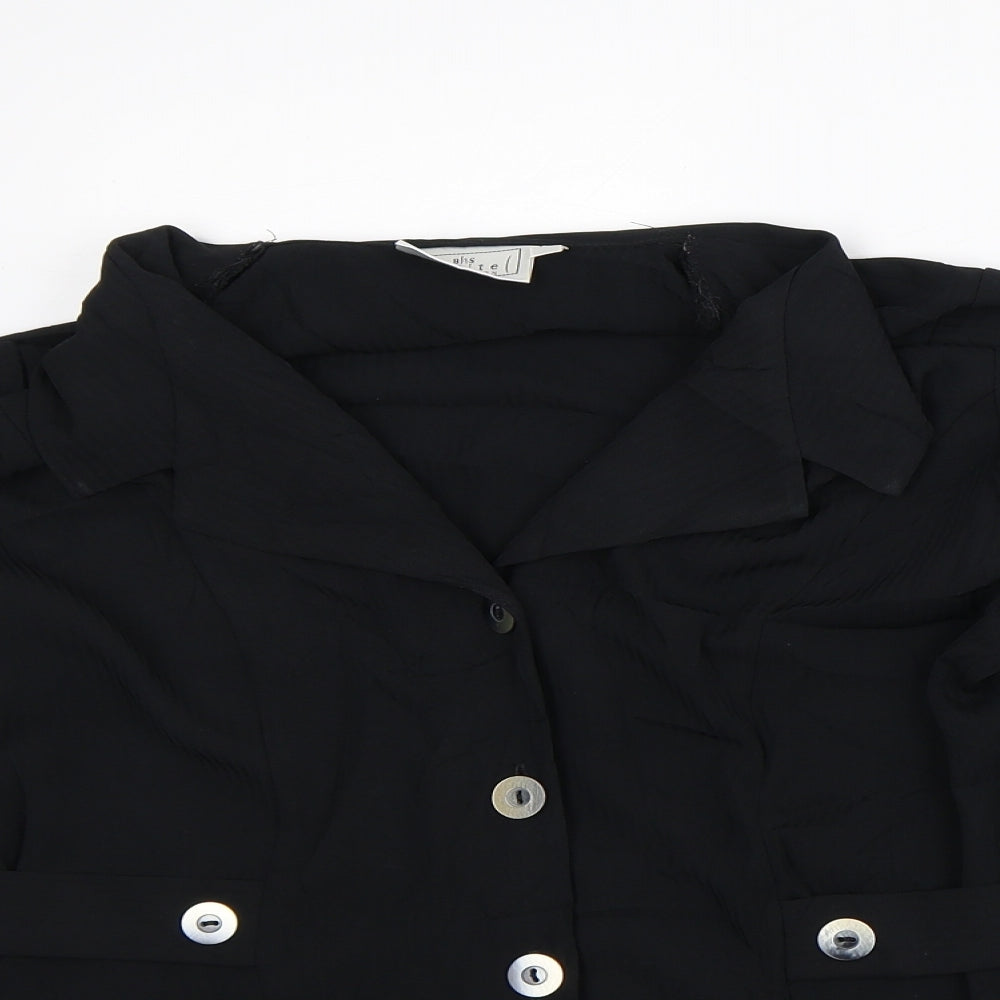 BHS Womens Black Striped Jacket Blazer Size 12