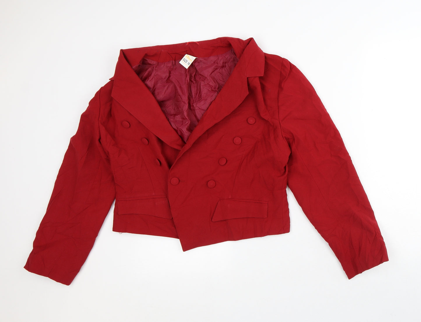 Etam Womens Red Jacket Blazer Size 16