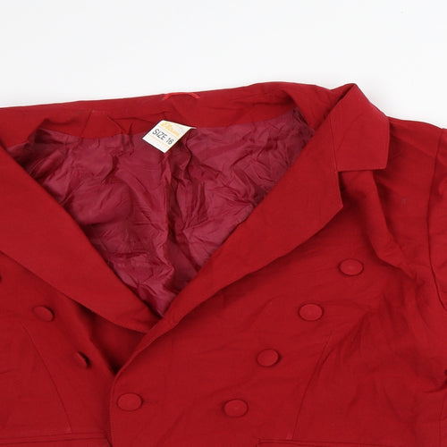 Etam Womens Red Jacket Blazer Size 16