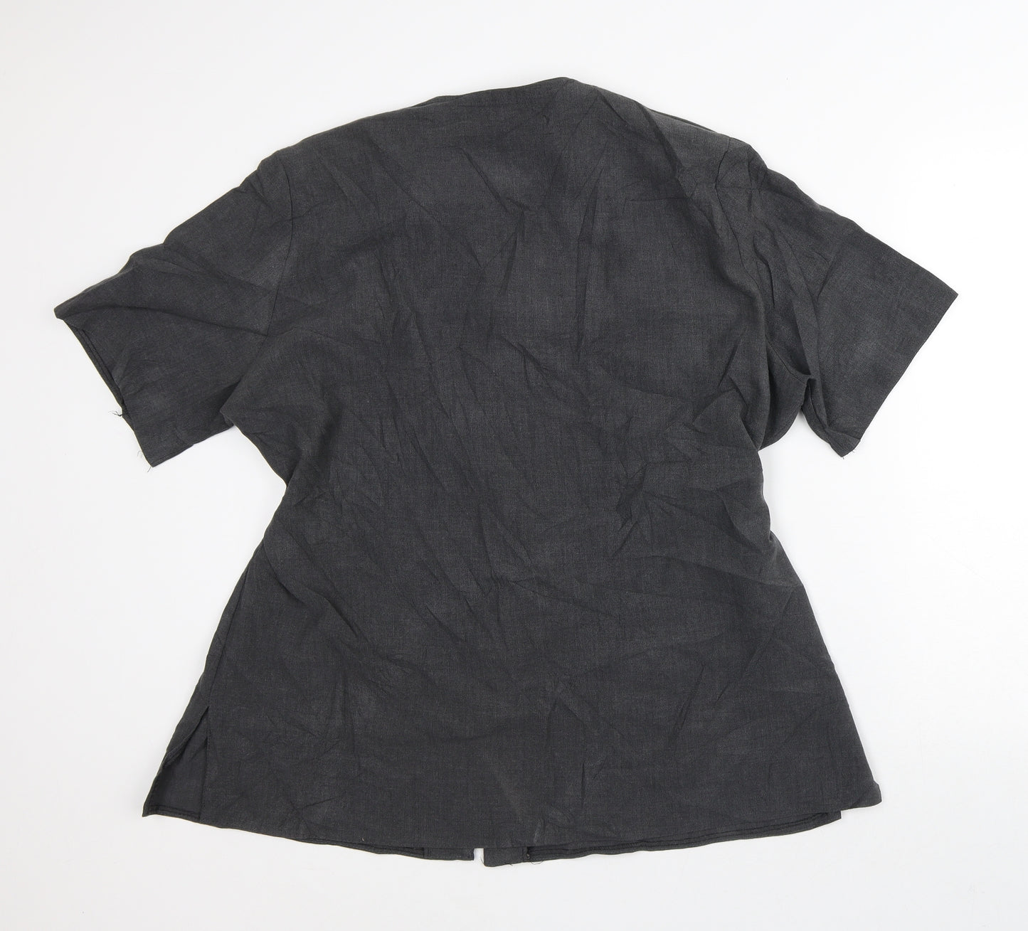 XRose Womens Grey Polyester Tunic Button-Up Size 20 V-Neck