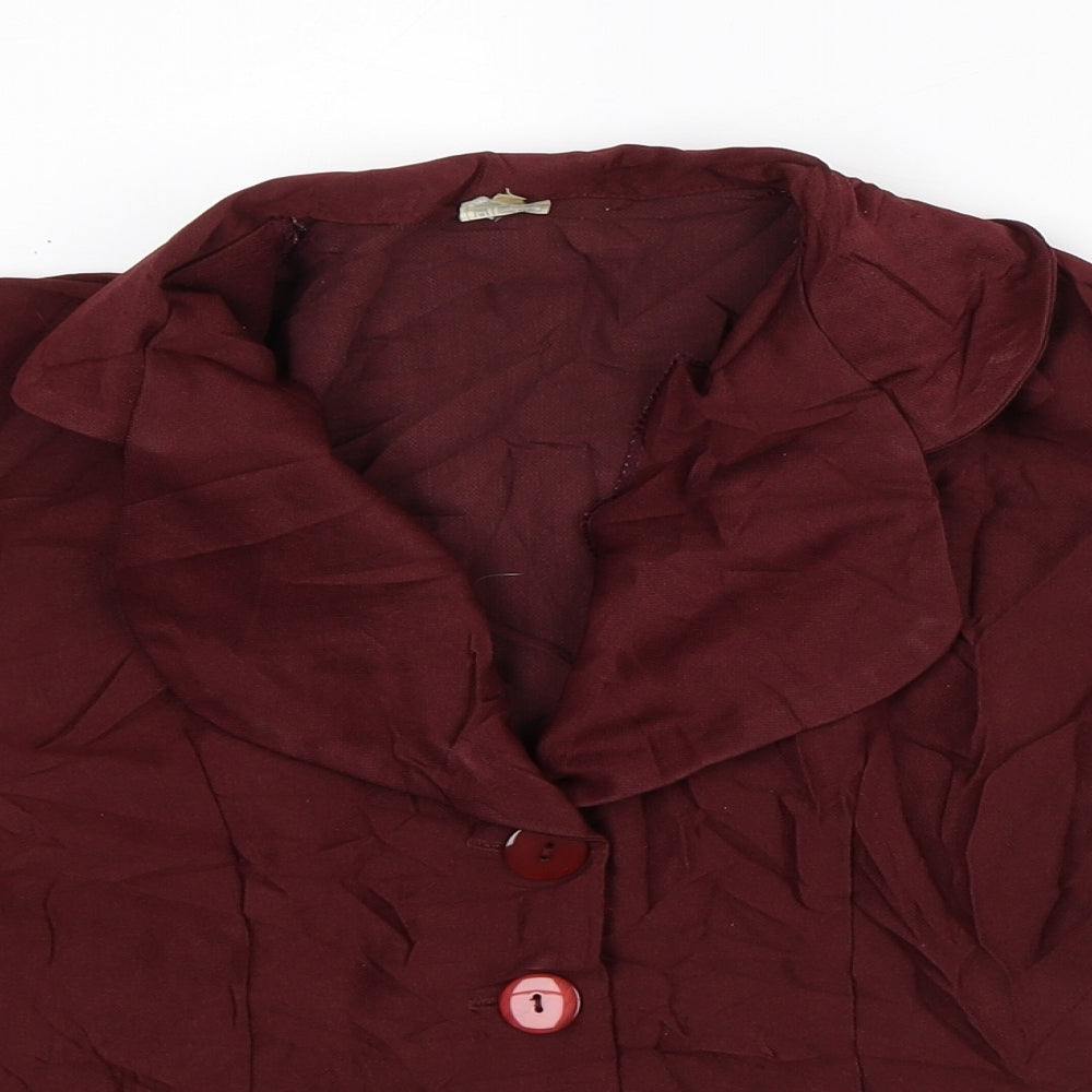 Preworn Womens Red Jacket Blazer Size 12