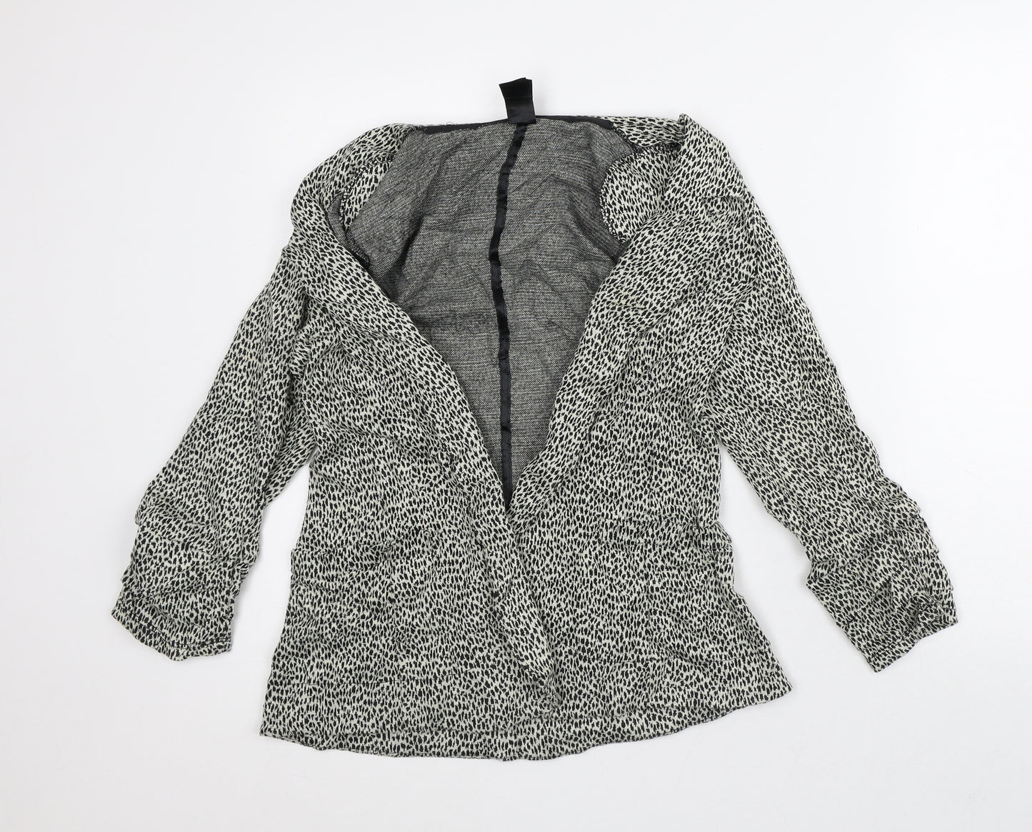 NEXT Womens Beige Geometric Jacket Blazer Size 12