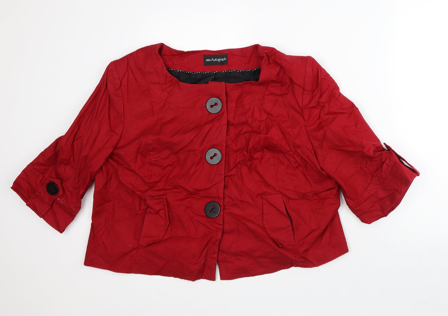 Autograph Womens Red Jacket Blazer Size 18