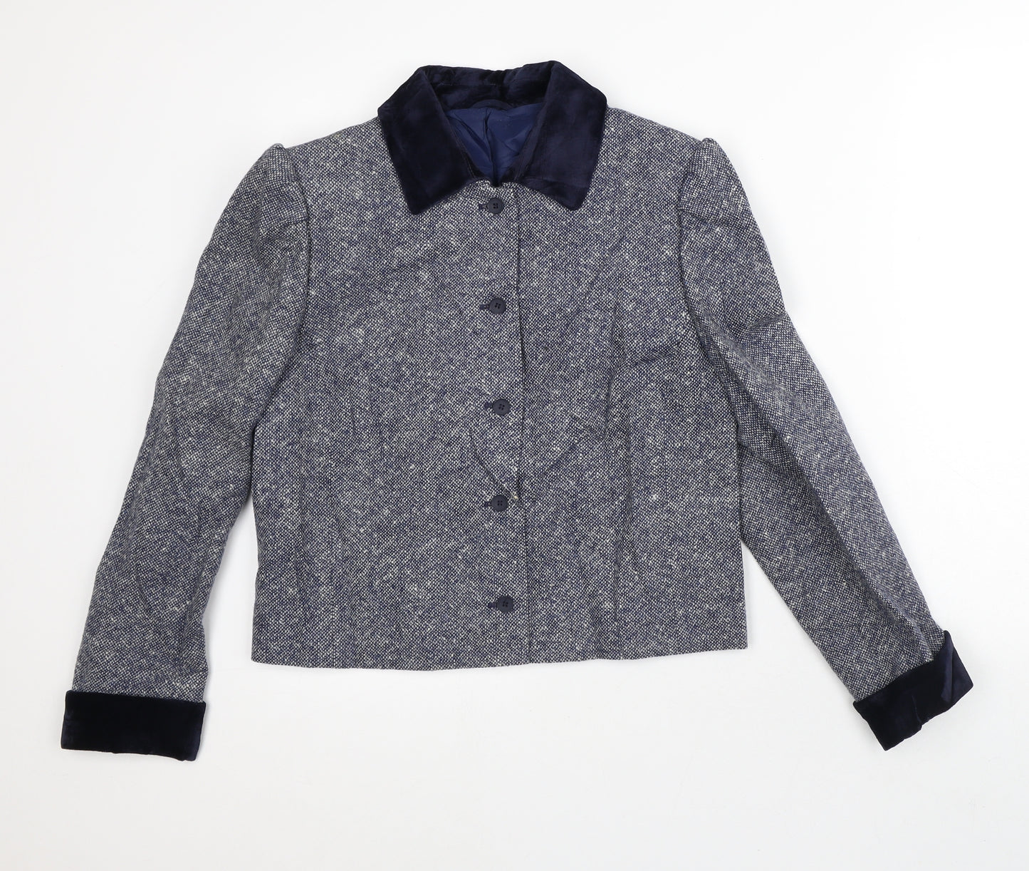 Alexon Womens Blue Geometric Jacket Blazer Size 12