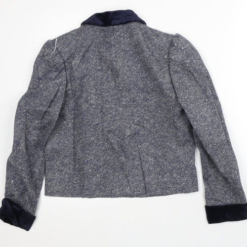 Alexon Womens Blue Geometric Jacket Blazer Size 12