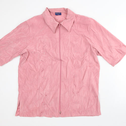 East Line Womens Pink Floral Jacket Size M