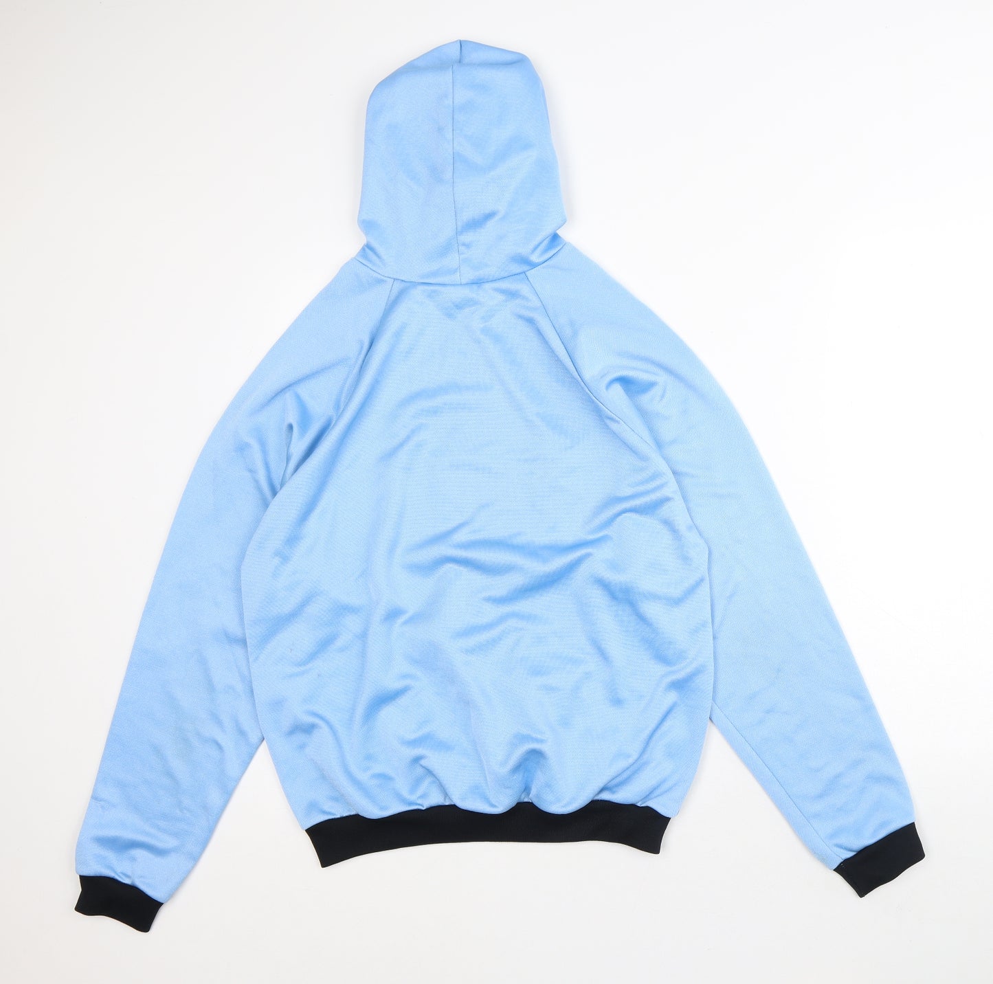 Preworn Mens Blue Nylon Pullover Hoodie Size L