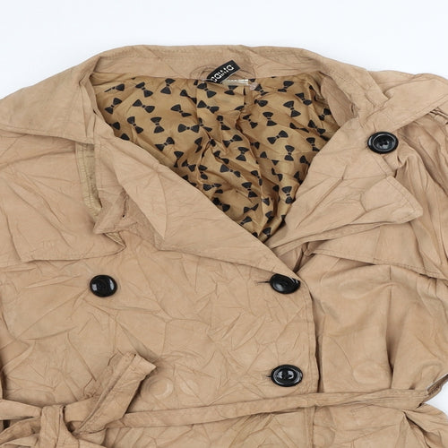 Divided Womens Brown Overcoat Coat Size 14