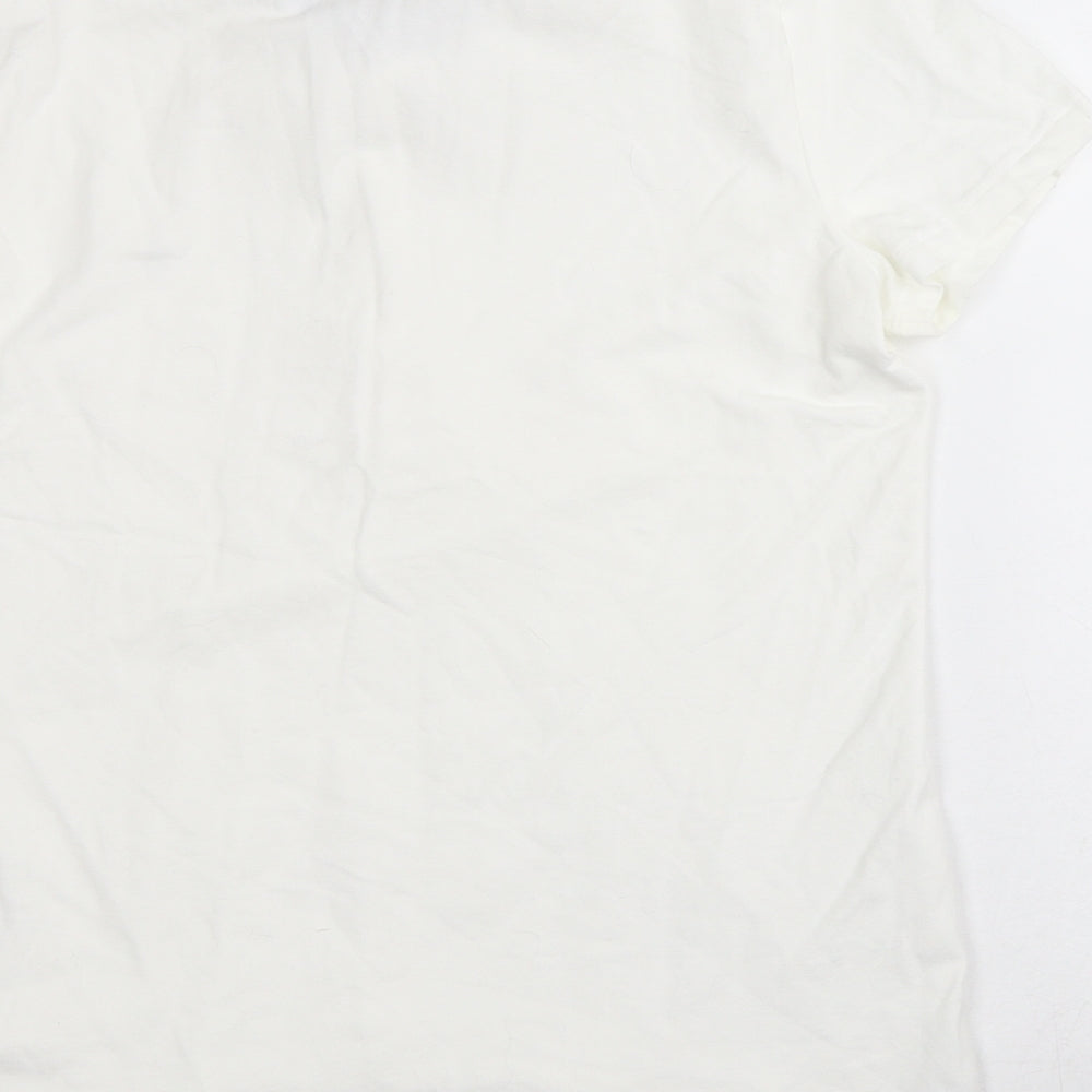 Tommy Hilfiger Mens White Cotton Polo Size M Collared