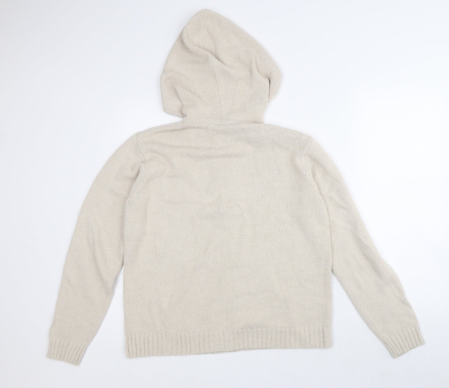 Berketex Womens Beige Acrylic Pullover Hoodie Size 14
