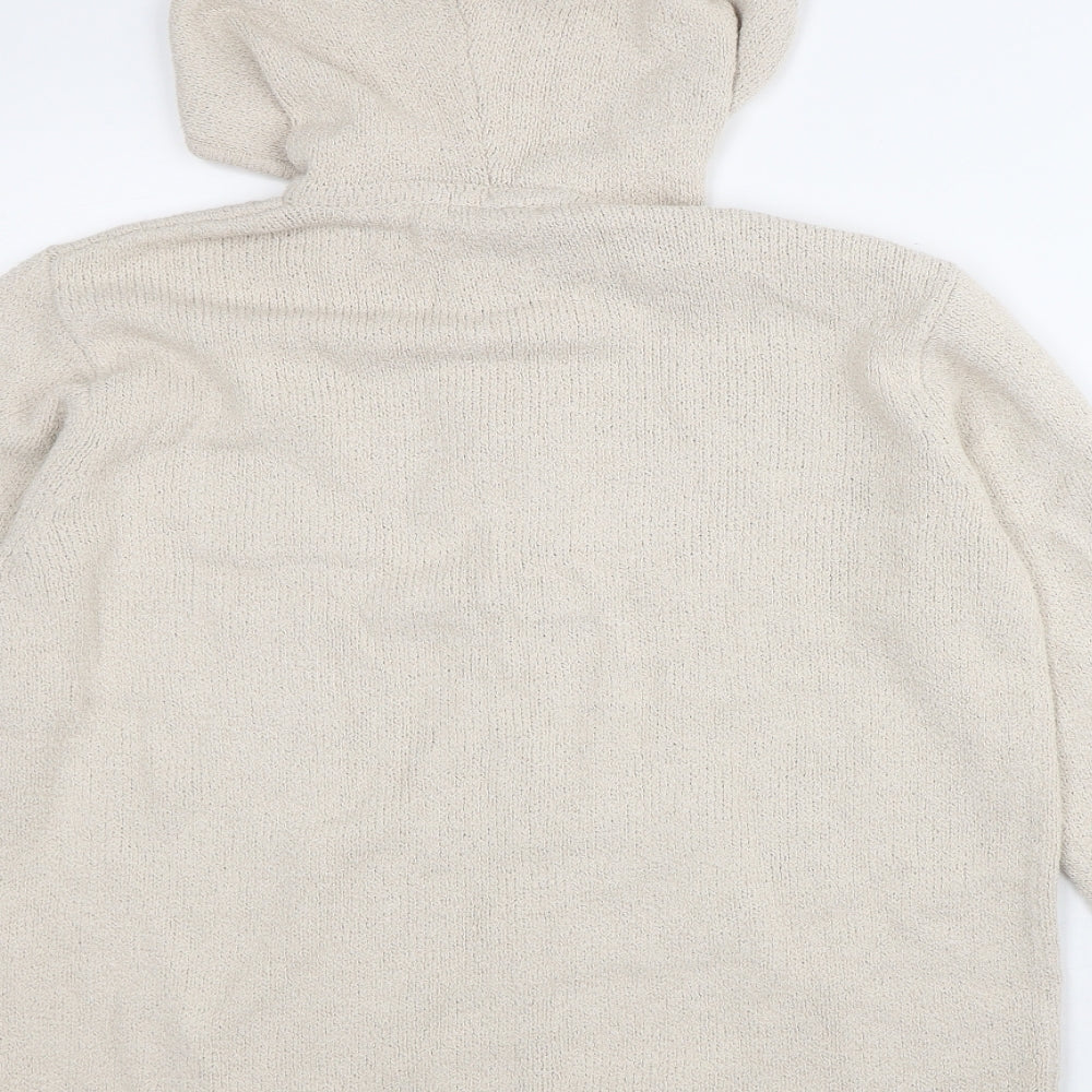 Berketex Womens Beige Acrylic Pullover Hoodie Size 14