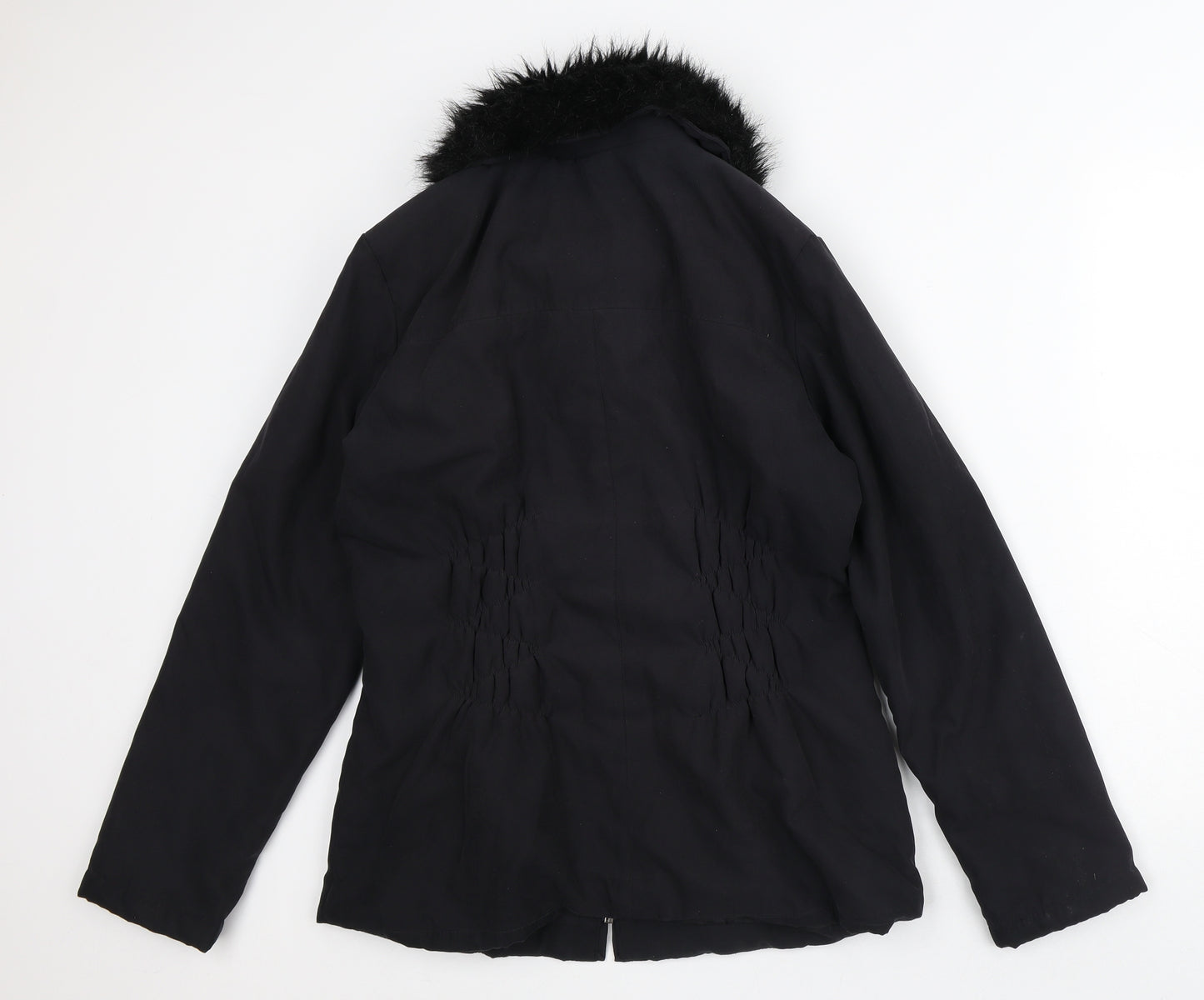 Klass Womens Black Quilted Coat Size S