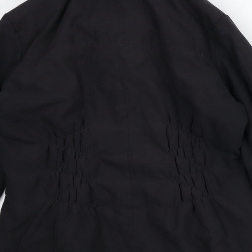 Klass Womens Black Quilted Coat Size S
