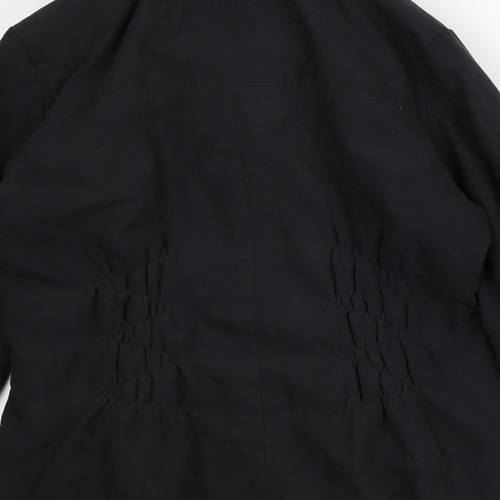 Klass Womens Black Quilted Coat Size S