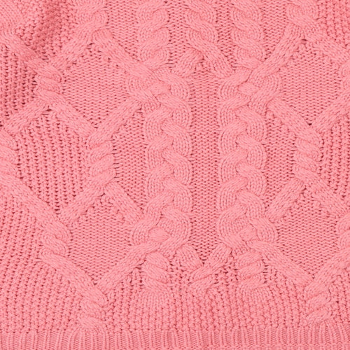 NEXT Womens Pink Scoop Neck Acrylic Pullover Jumper Size 12
