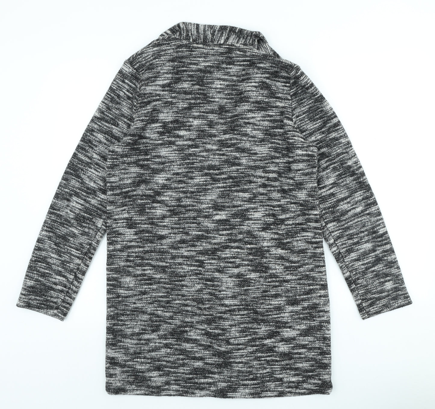 Nutmeg Womens Grey V-Neck Acrylic Cardigan Jumper Size 10