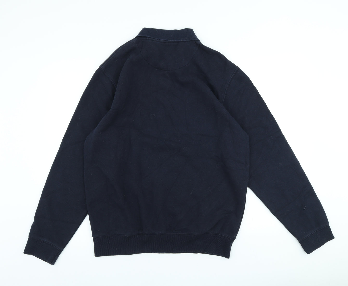 Easy Mens Blue Cotton Pullover Sweatshirt Size M