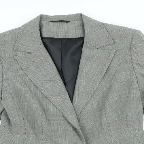 Dorothy Perkins Womens Yellow Plaid Polyester Jacket Blazer Size 10