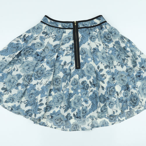 Topshop Womens Multicoloured Floral Polyester Pleated Skirt Size 6
