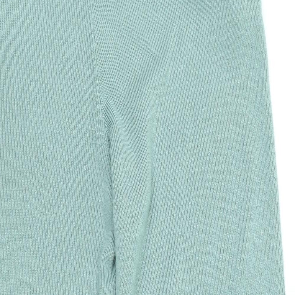 Boohoo Womens Blue Acrylic Jogger Trousers Size L L26 in Regular