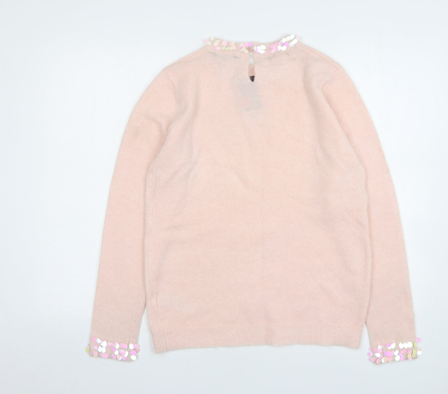 Dorothy Perkins Womens Pink Round Neck Acrylic Pullover Jumper Size 10