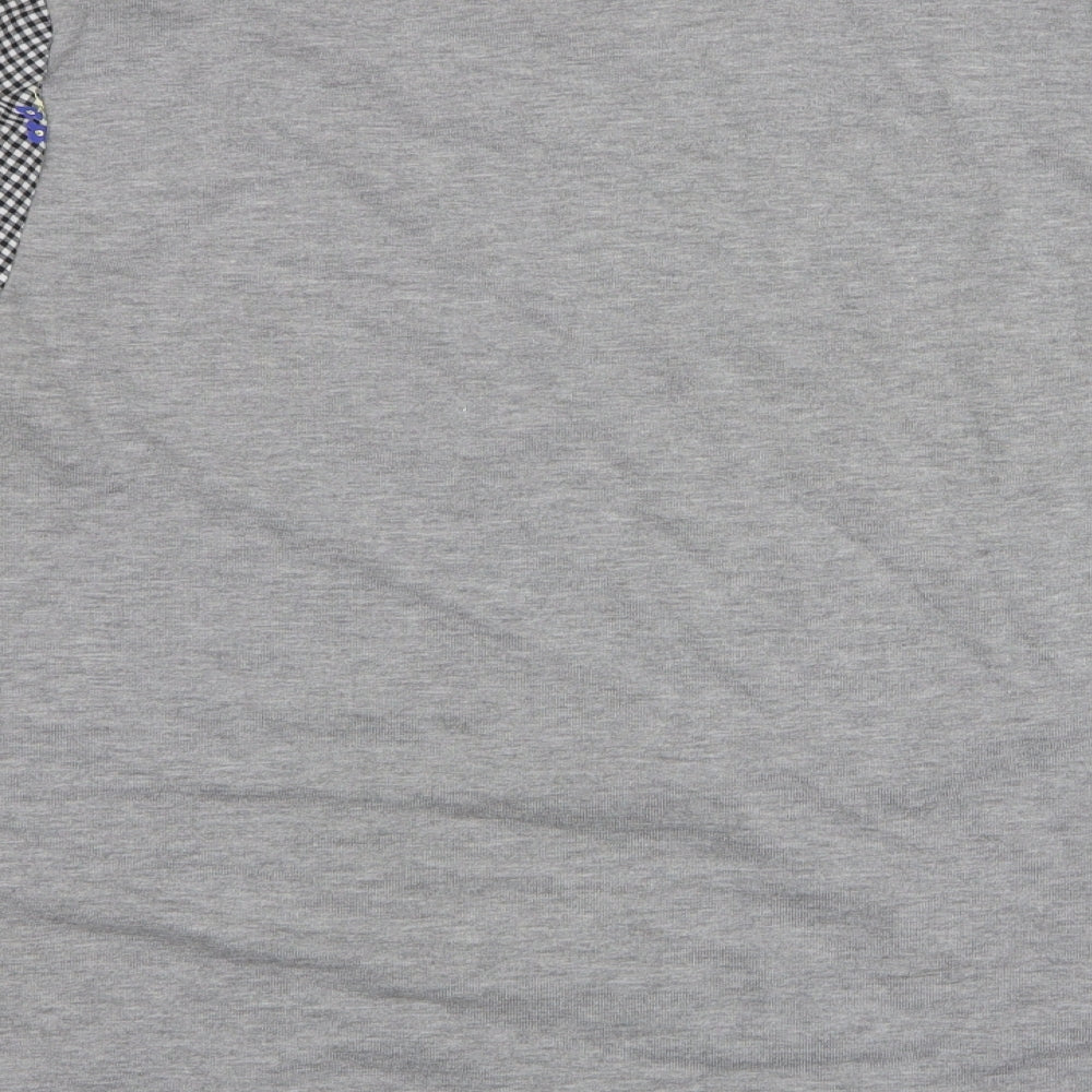 TU Womens Grey Check Cotton Pullover Sweatshirt Size 16