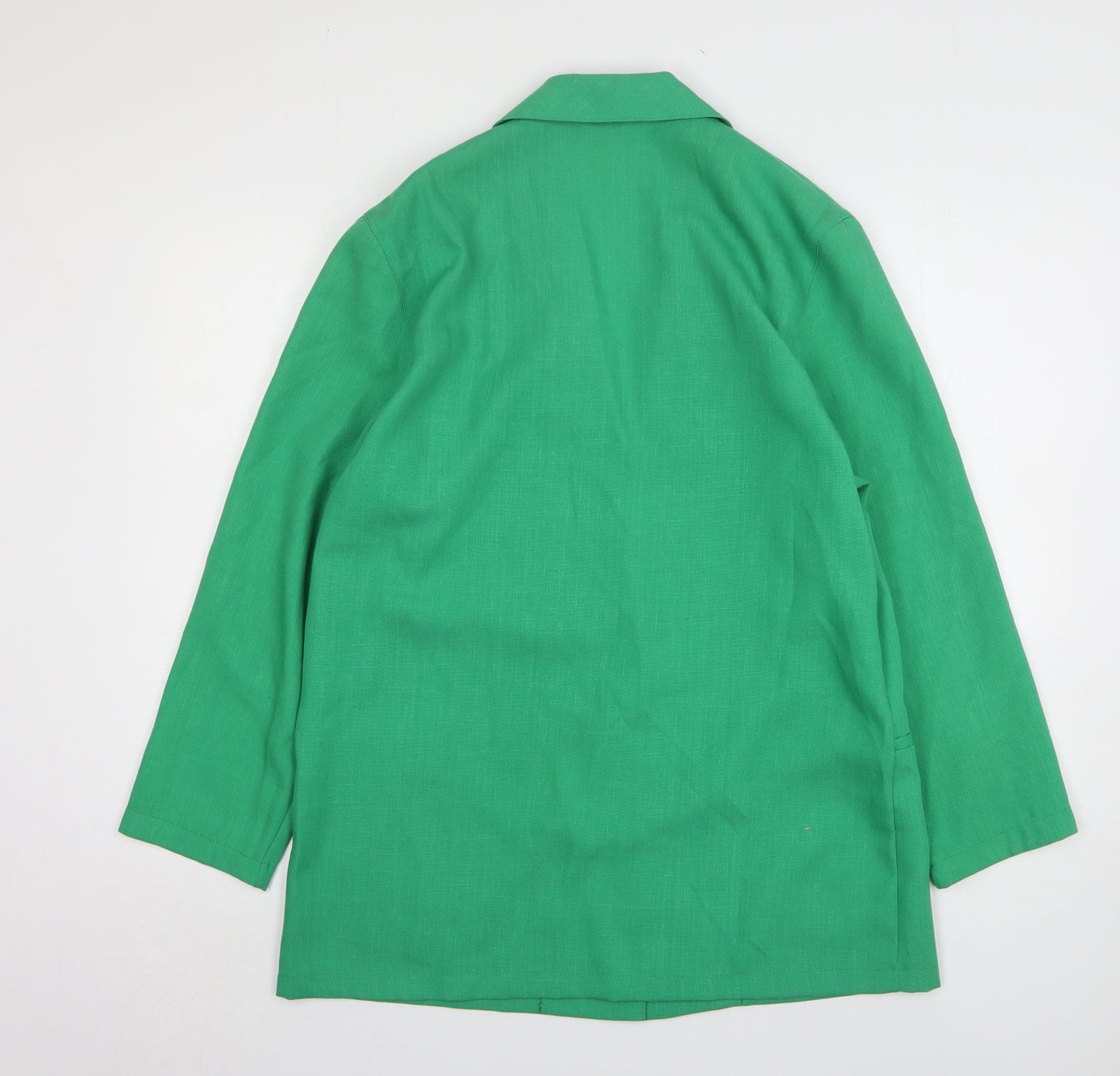 StMichael Womens Green Polyester Jacket Blazer Size 14