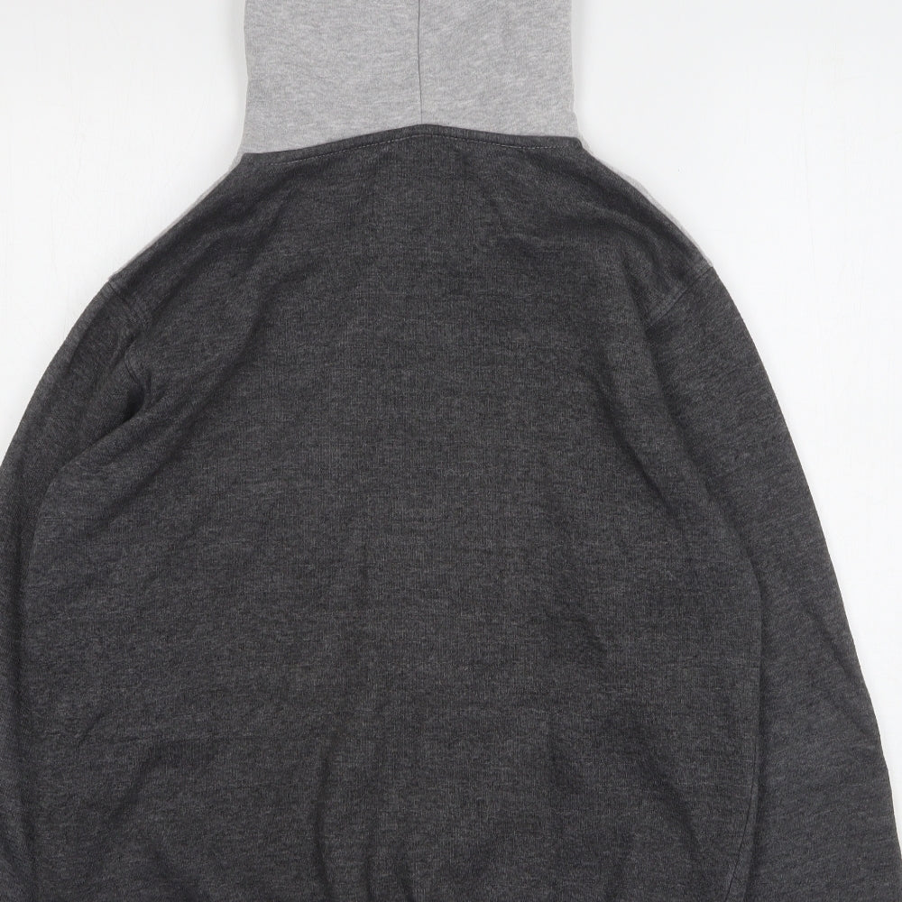 GR. Raw Womens Grey Cotton Full Zip Hoodie Size S