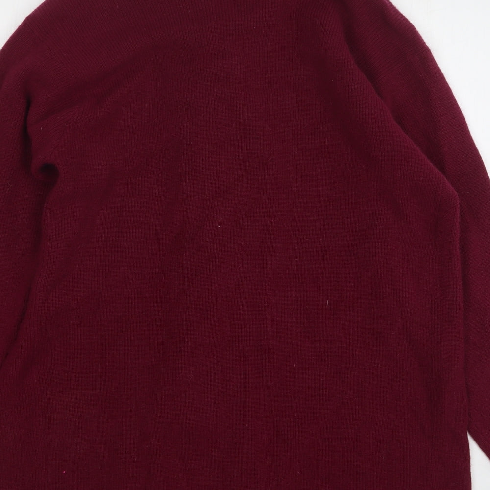 Berkertex Womens Purple V-Neck Wool Cardigan Jumper Size 14