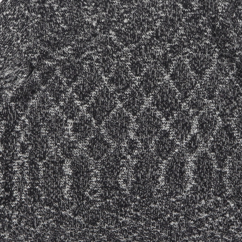 Marks and Spencer Womens Grey Round Neck Cotton Pullover Jumper Size 16