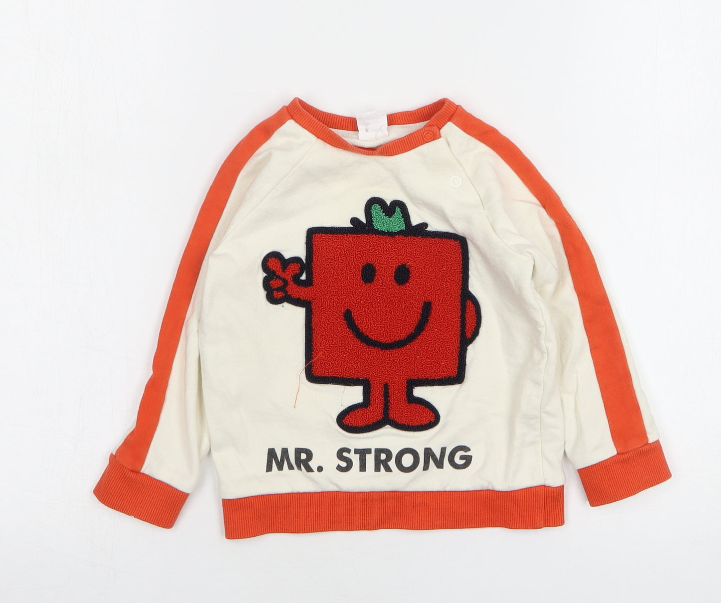 Mr Men Boys Multicoloured Cotton Pullover Jumper Size 18-24 Months