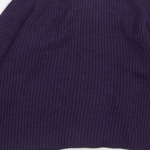 Fabrizio Womens Purple Round Neck Acrylic Cardigan Jumper Size M