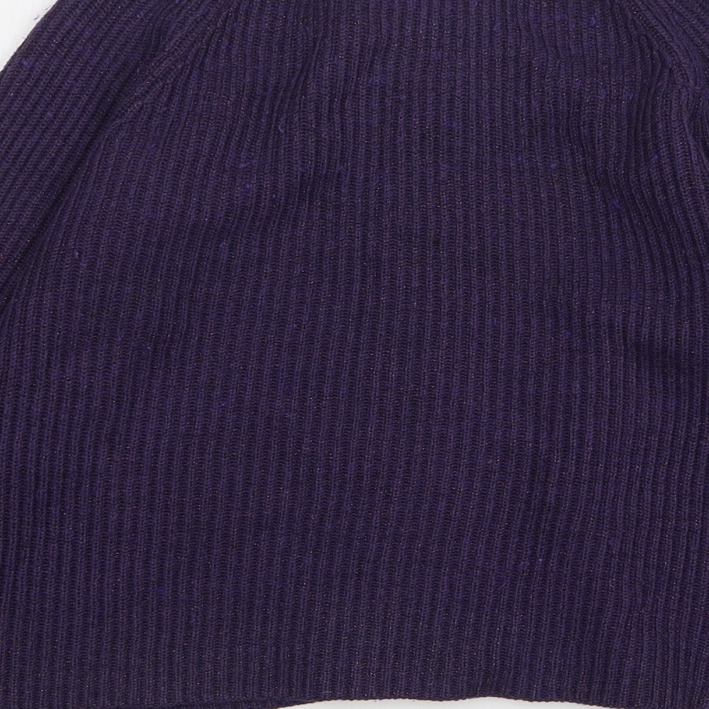 Fabrizio Womens Purple Round Neck Acrylic Cardigan Jumper Size M